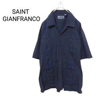 ヴィンテージ(VINTAGE)の【SAINT GIANFRANCO】立体刺繍キューバシャツ A-1933(シャツ)