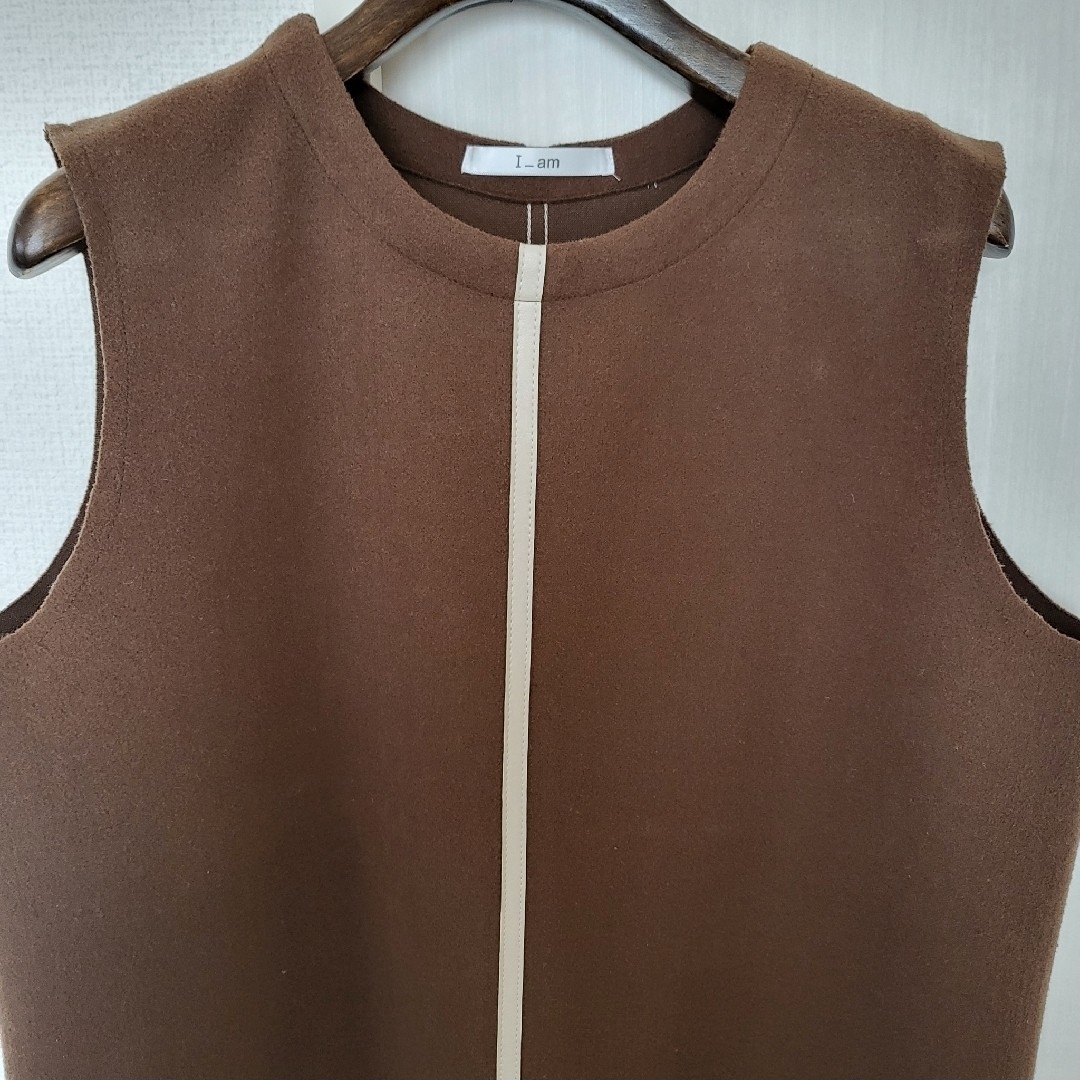 i am official leather line vest レディースのワンピース(ロングワンピース/マキシワンピース)の商品写真