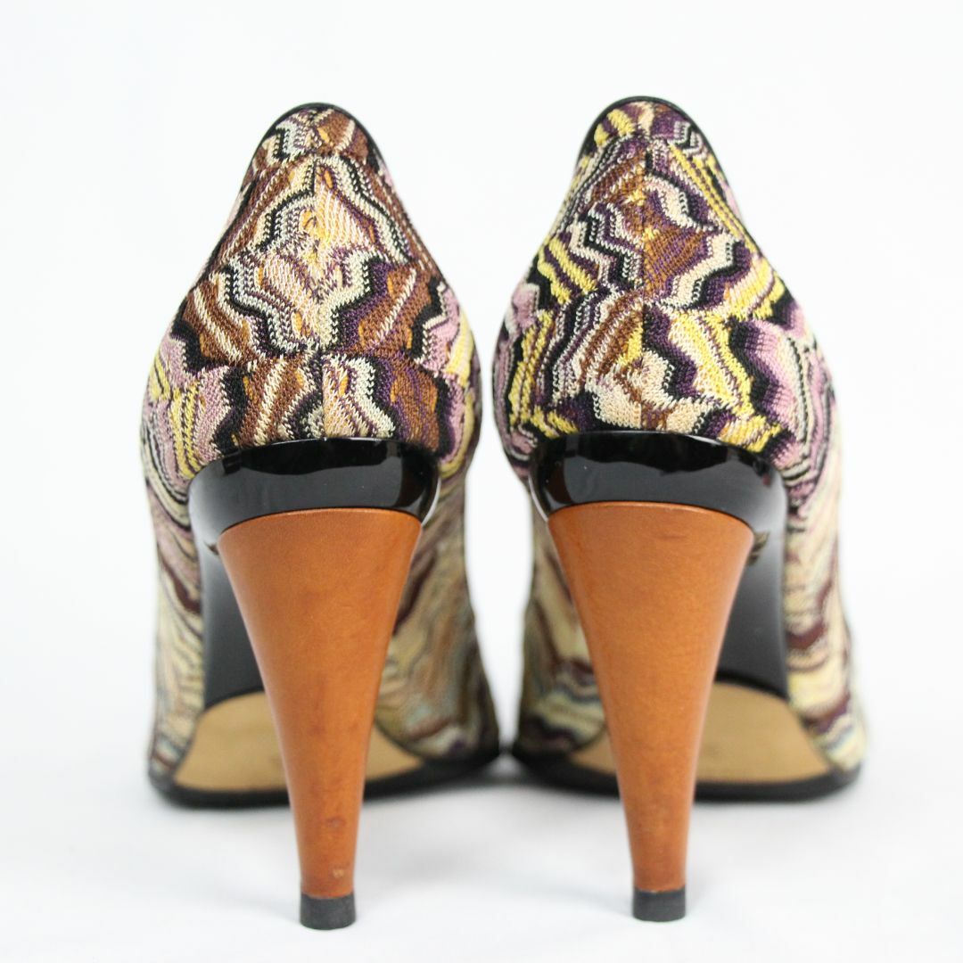 MISSONI(ミッソーニ)のミッソーニ　ジャガード　パンプス　ハイヒール　マルチカラー　35　22.5 レディースの靴/シューズ(ハイヒール/パンプス)の商品写真