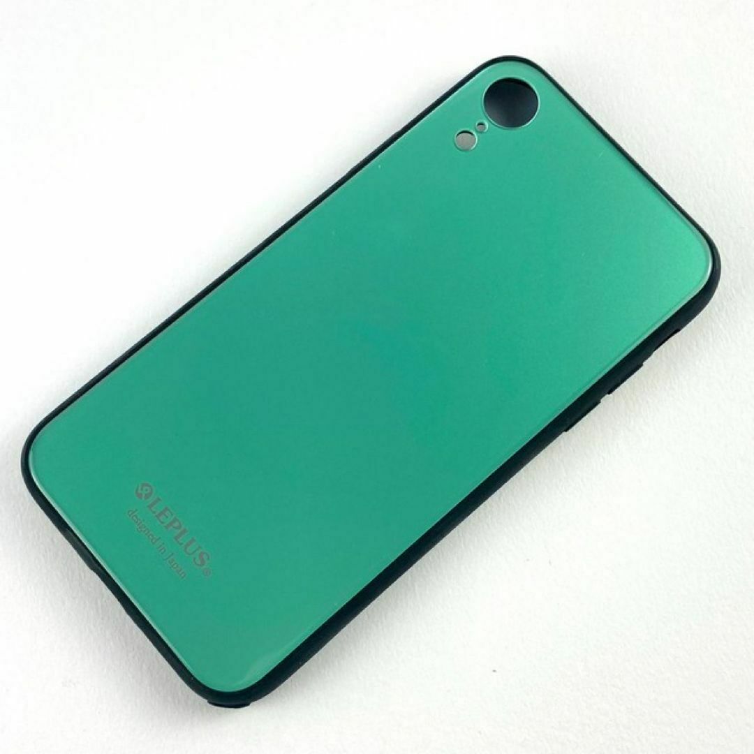 新品 iPhone XR 保護 強化 カバー 背面ガラス シェルケース グリーン スマホ/家電/カメラのスマホアクセサリー(iPhoneケース)の商品写真