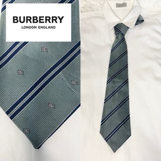 BURBERRY - 【美品】 Burberry ネクタイ オリーブレジメ