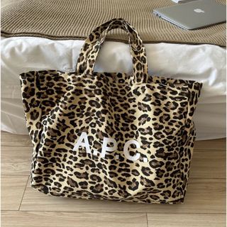 3点のみ A.P.C.ロゴ tote bag leopard import 