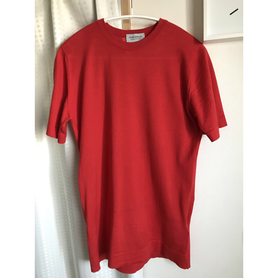 JOHN SMEDLEY(ジョンスメドレー)のジョンスメドレー　john smedley  半袖　S 赤　オーロラレッド メンズのトップス(Tシャツ/カットソー(半袖/袖なし))の商品写真