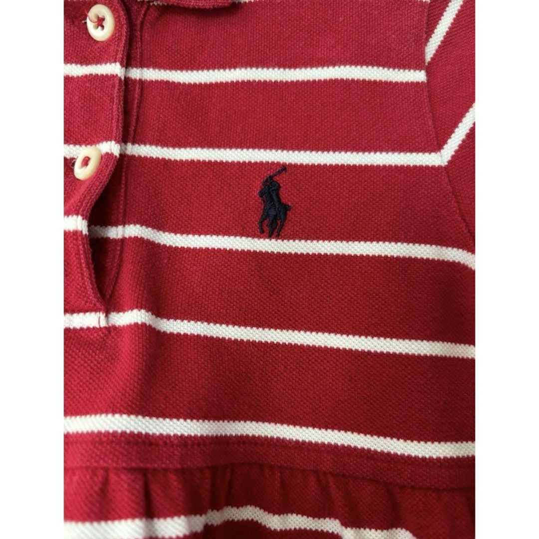 Ralph Lauren(ラルフローレン)のラルフローレン ベビー服90 ワンピース 赤 女の子 キッズ/ベビー/マタニティのキッズ服女の子用(90cm~)(ワンピース)の商品写真