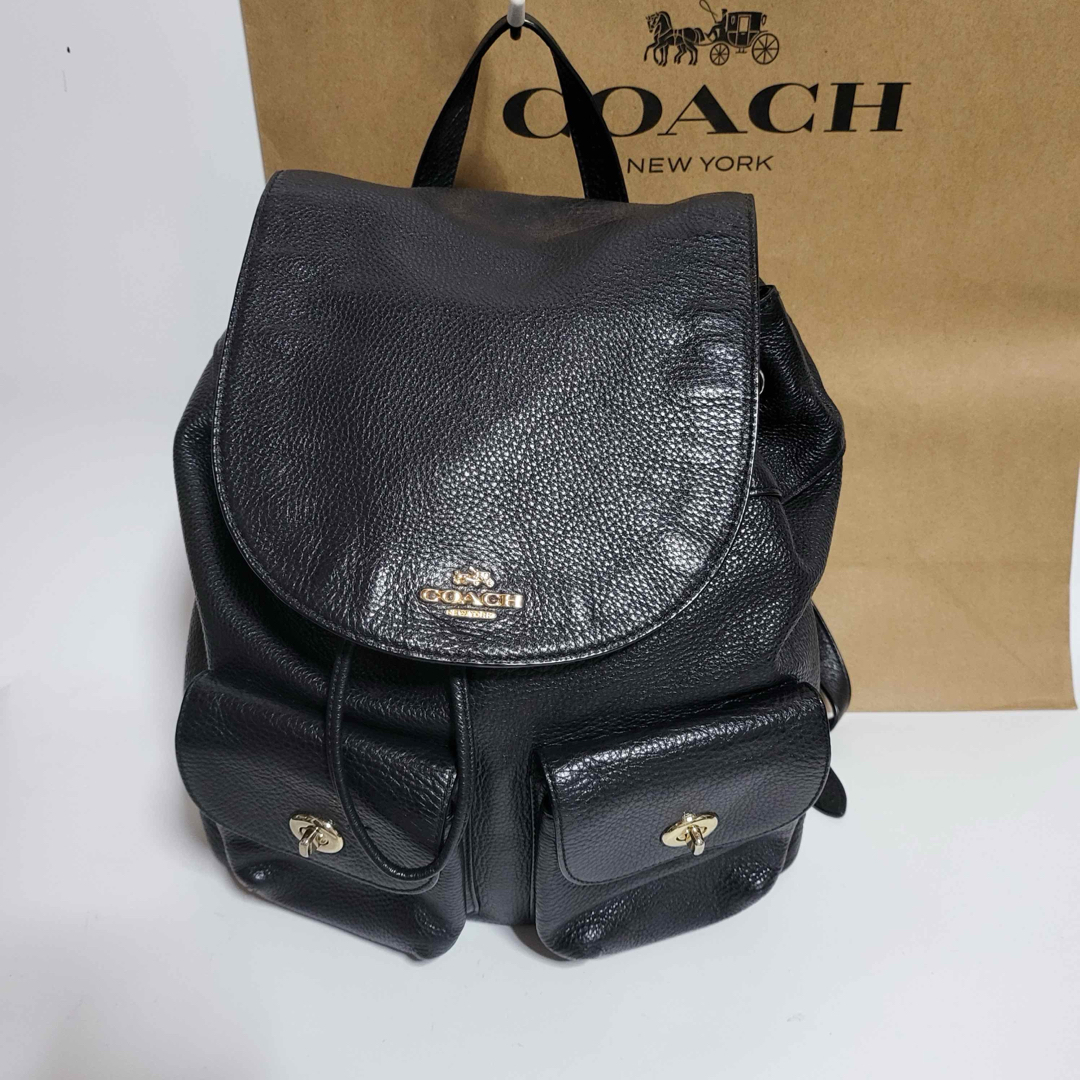 COACH(コーチ)のコーチ ビリー ペブルドレザー 本革リュック バックパック ターンロック  レディースのバッグ(リュック/バックパック)の商品写真