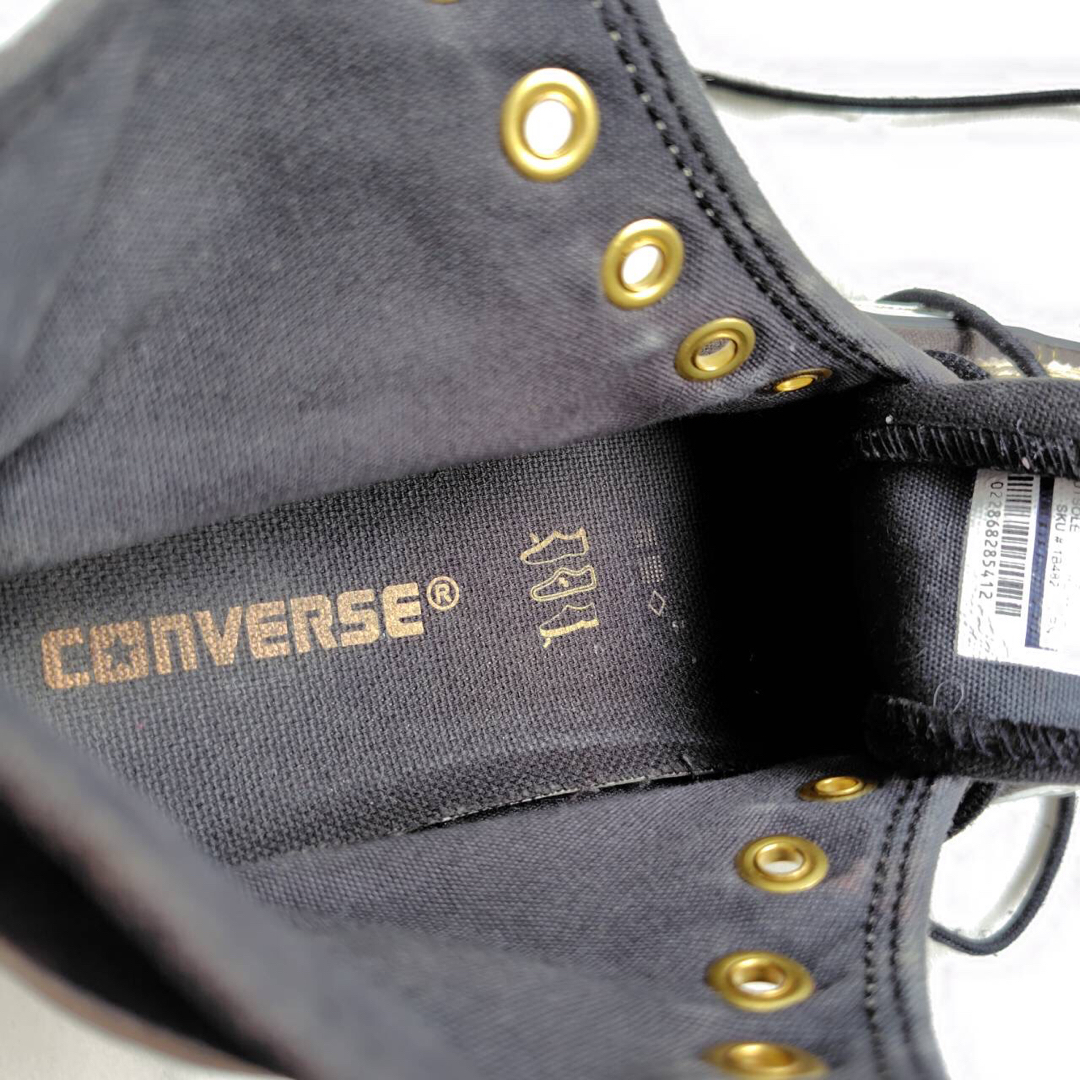 CONVERSE(コンバース)の25.5cm CONVERSE コンバース ハイカットスニーカー ブラック 金 メンズの靴/シューズ(スニーカー)の商品写真