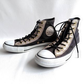 コンバース(CONVERSE)の25.5cm CONVERSE コンバース ハイカットスニーカー ブラック 金(スニーカー)