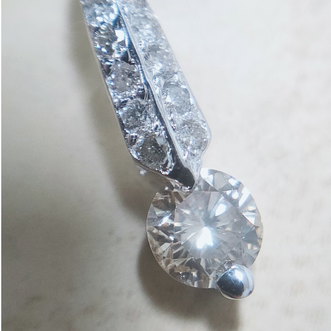 K18WG 0.55ct ダイヤモンド トップ 0.50ct 一粒ダイヤ レディースのアクセサリー(ネックレス)の商品写真