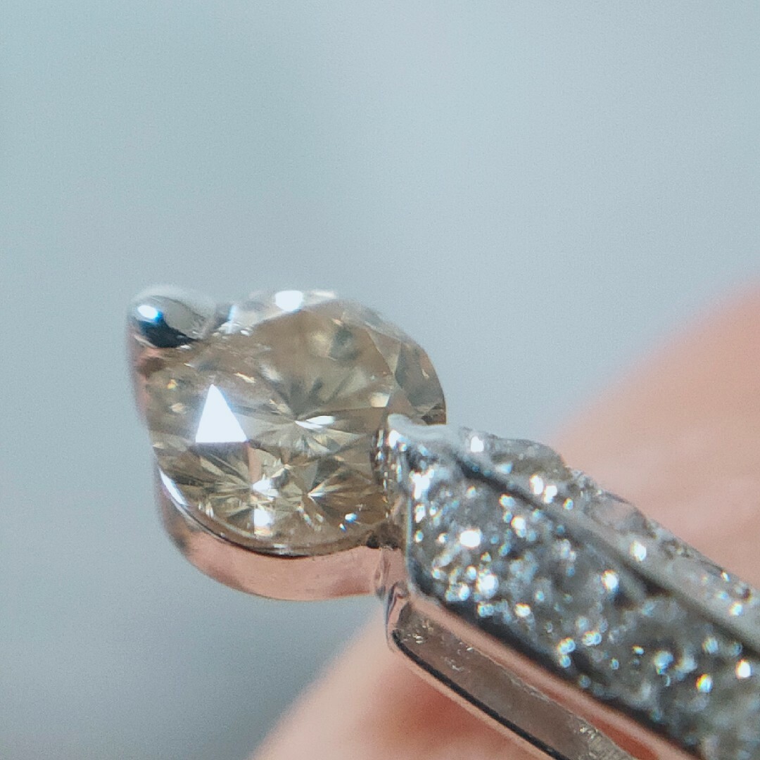 K18WG 0.55ct ダイヤモンド トップ 0.50ct 一粒ダイヤ レディースのアクセサリー(ネックレス)の商品写真