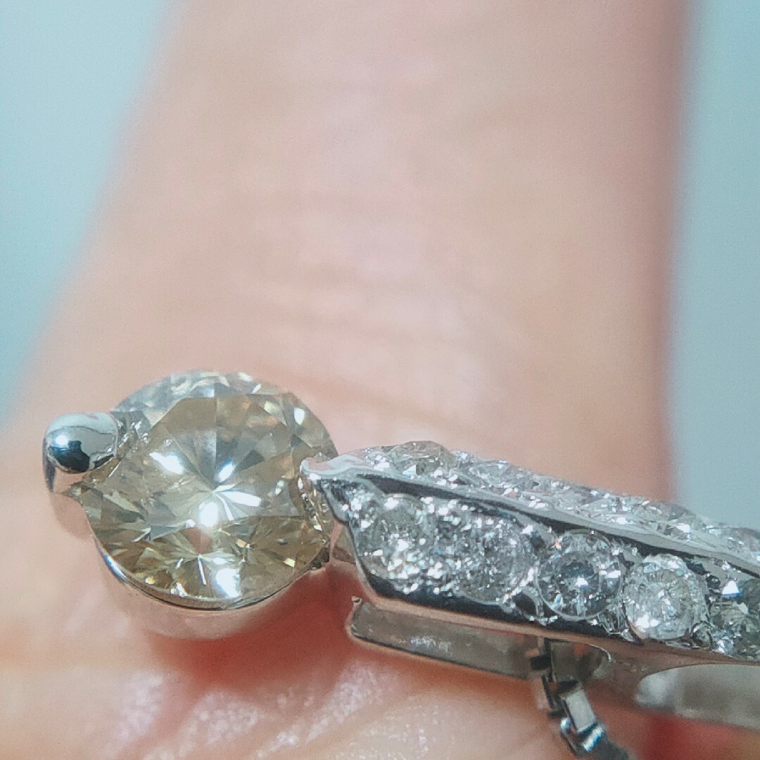 K18WG 0.55ct ダイヤモンド トップ 0.50ct 一粒ダイヤ レディースのアクセサリー(ネックレス)の商品写真