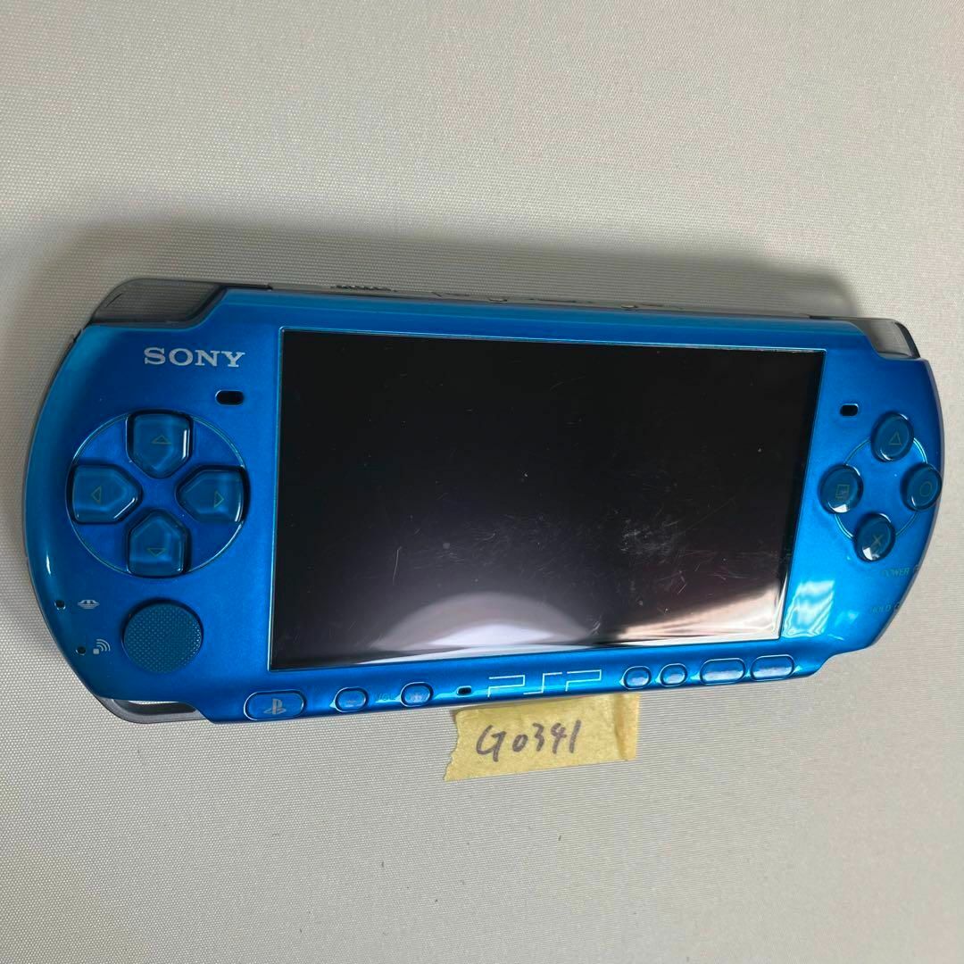 PlayStation Portable(プレイステーションポータブル)の【G0341】完品 美品 PSポータブル PSP3000 バイブラントブルー エンタメ/ホビーのゲームソフト/ゲーム機本体(携帯用ゲーム機本体)の商品写真