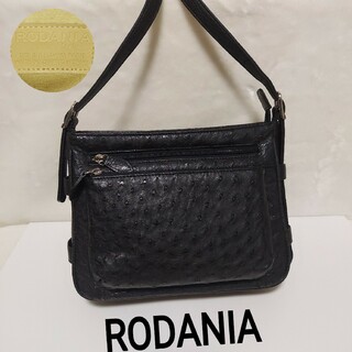 RODANIA - (新品)RODANIA ショルダーバッグ オーストリッチ レザー ブラック