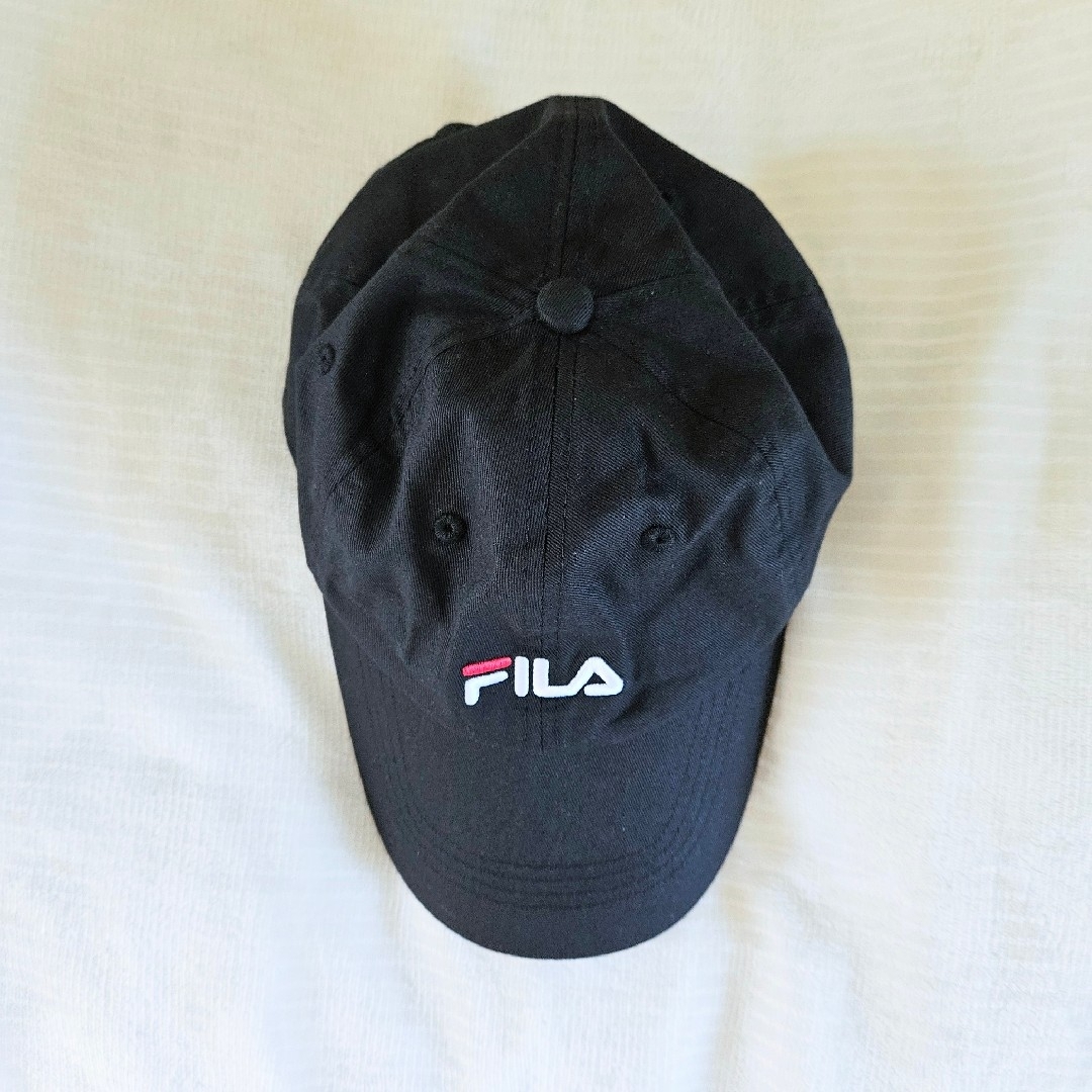 FILA(フィラ)のFILA OC TWILL CAP フィラ キャップ ブラック ユニセックス レディースの帽子(キャップ)の商品写真