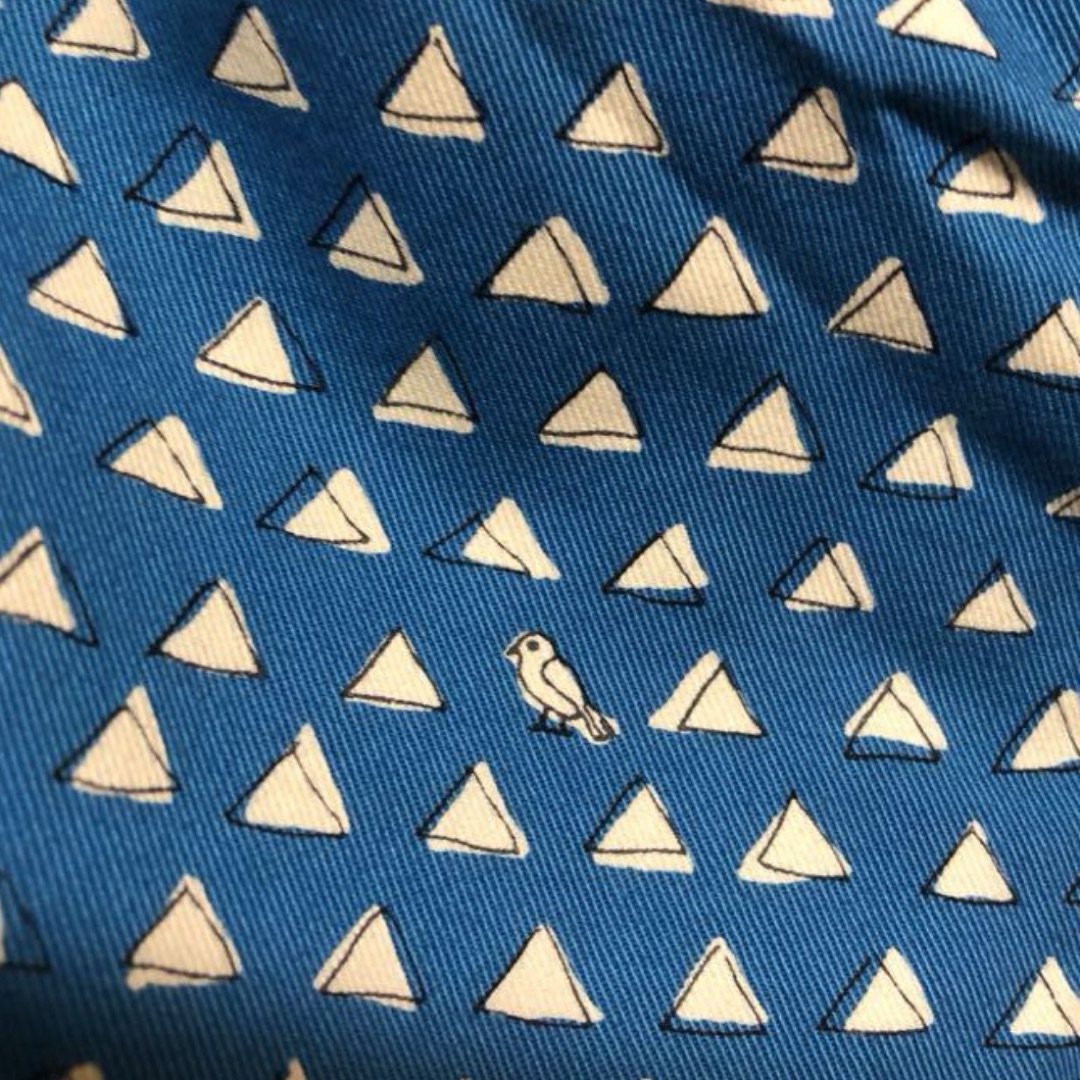 マーブルシュッド　パンツ　ブルー　総柄　ピラミッド　スフィンクス　エジプト レディースのパンツ(カジュアルパンツ)の商品写真