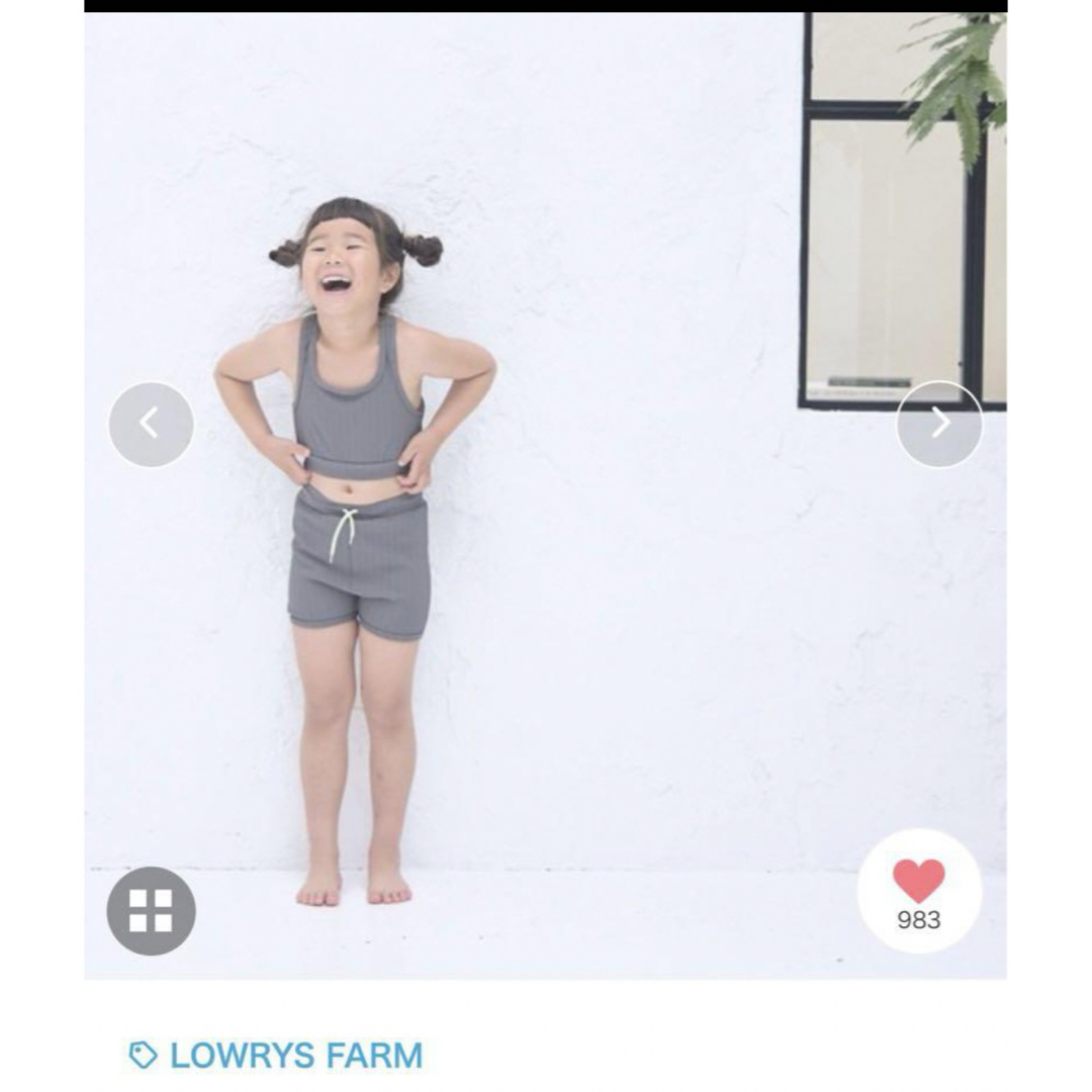 LOWRYS FARM(ローリーズファーム)の新品未使用 LOWRYS FARM SWIMリブセットアップ　水着 キッズ/ベビー/マタニティのキッズ服女の子用(90cm~)(水着)の商品写真