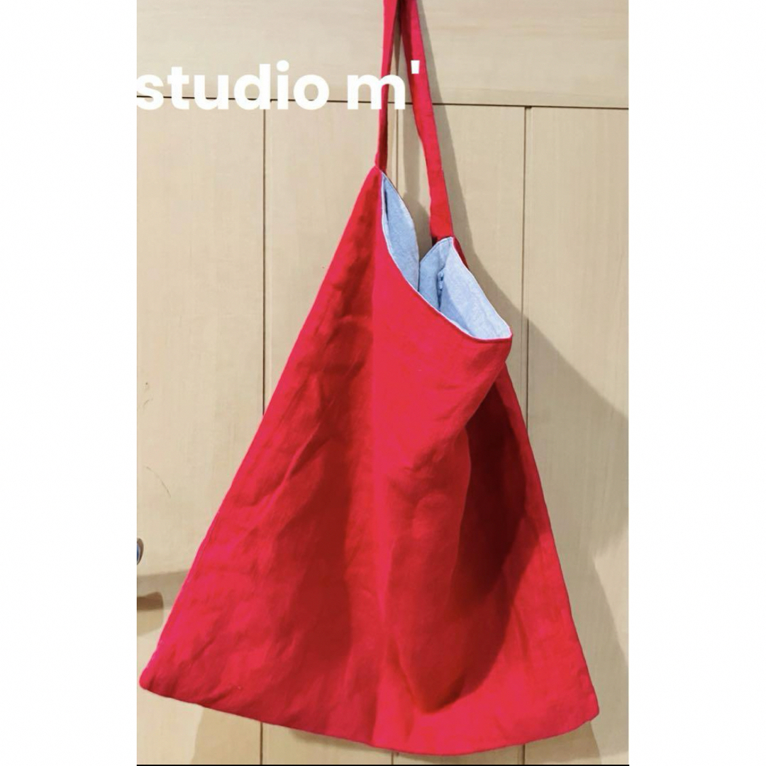studio m'(スタジオエム)のスタジオエム M'plus works リネンとコットンのバッグ レディースのバッグ(エコバッグ)の商品写真