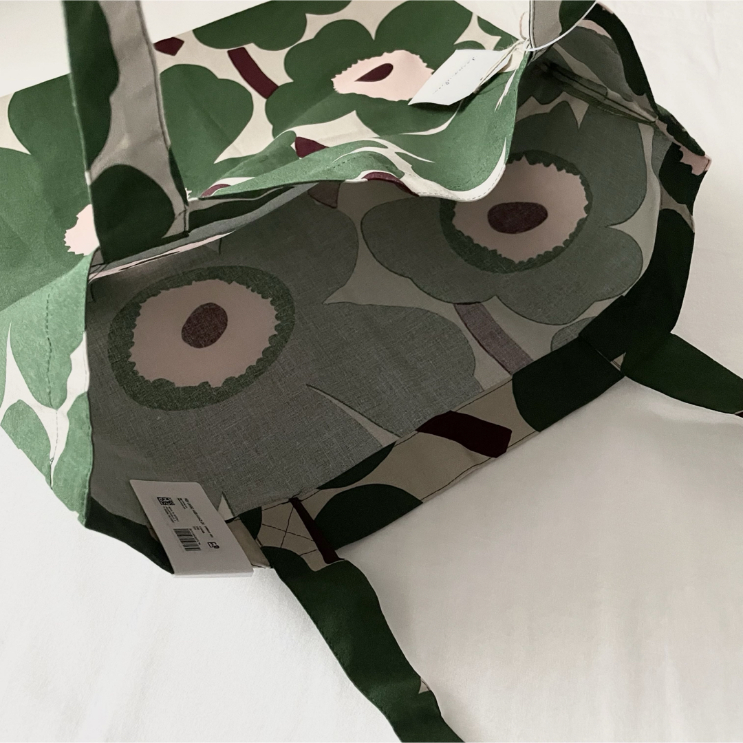 marimekko(マリメッコ)の希少！新品marimekkoマリメッコ ウニッコ柄 トートバッグ グリーン 緑 レディースのバッグ(トートバッグ)の商品写真