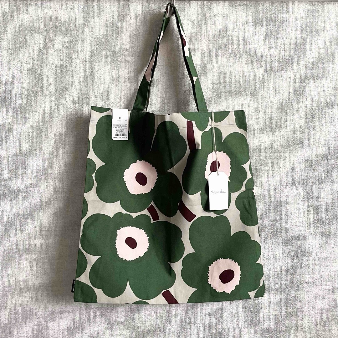 marimekko(マリメッコ)の希少！新品marimekkoマリメッコ ウニッコ柄 トートバッグ グリーン 緑 レディースのバッグ(トートバッグ)の商品写真