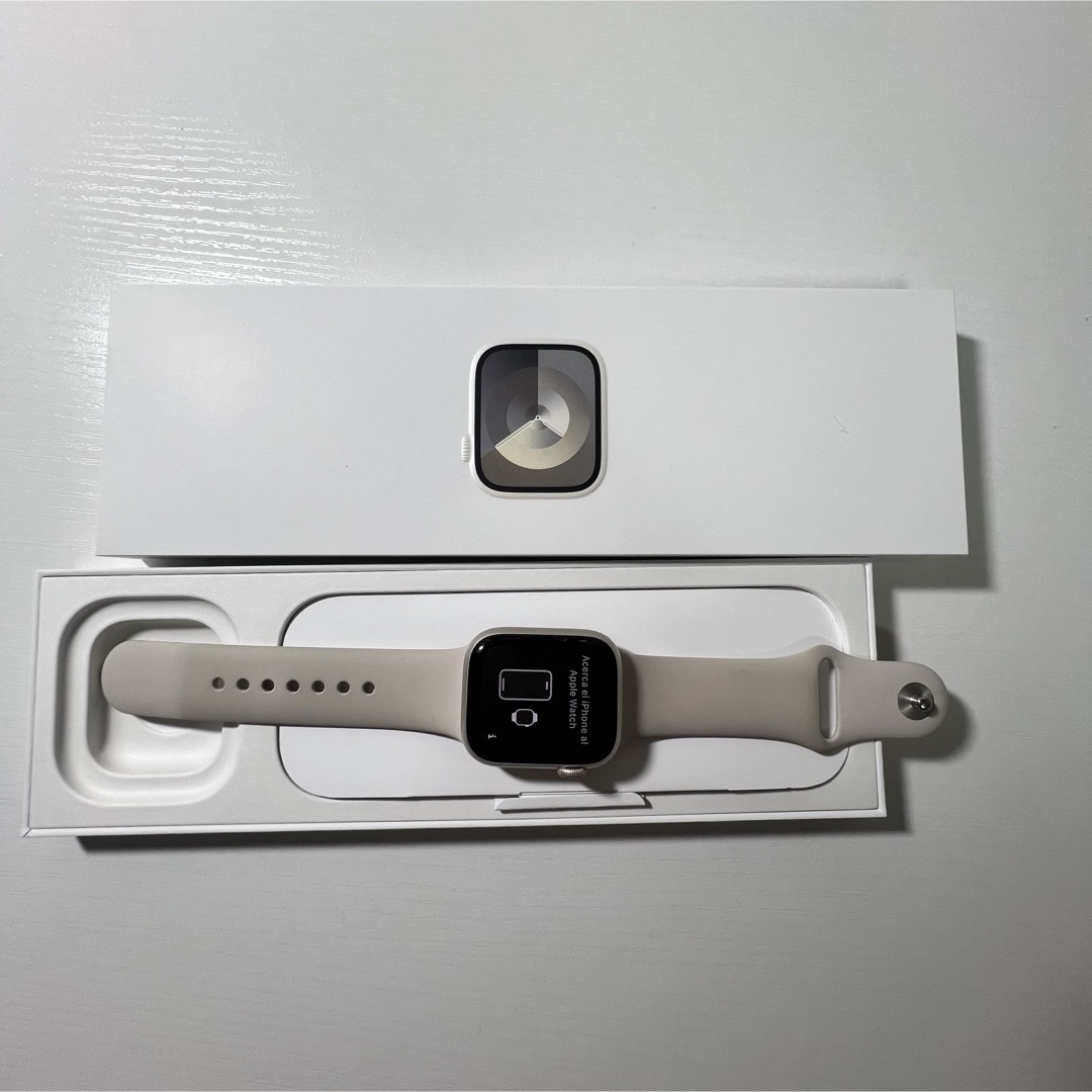 Apple Watch(アップルウォッチ)のApplewatch series9 41mm スターライト S/M  レディースのファッション小物(腕時計)の商品写真