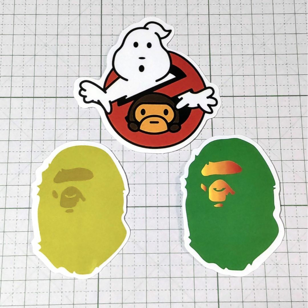 A BATHING APE(アベイシングエイプ)の4 A BATHING APE エイプ ステッカー3枚セット メンズのファッション小物(その他)の商品写真