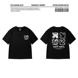 【即売れ】ストリート 半袖 メンズ XL Tシャツ ユニセックス 黒 夏 春 (Tシャツ/カットソー(半袖/袖なし))