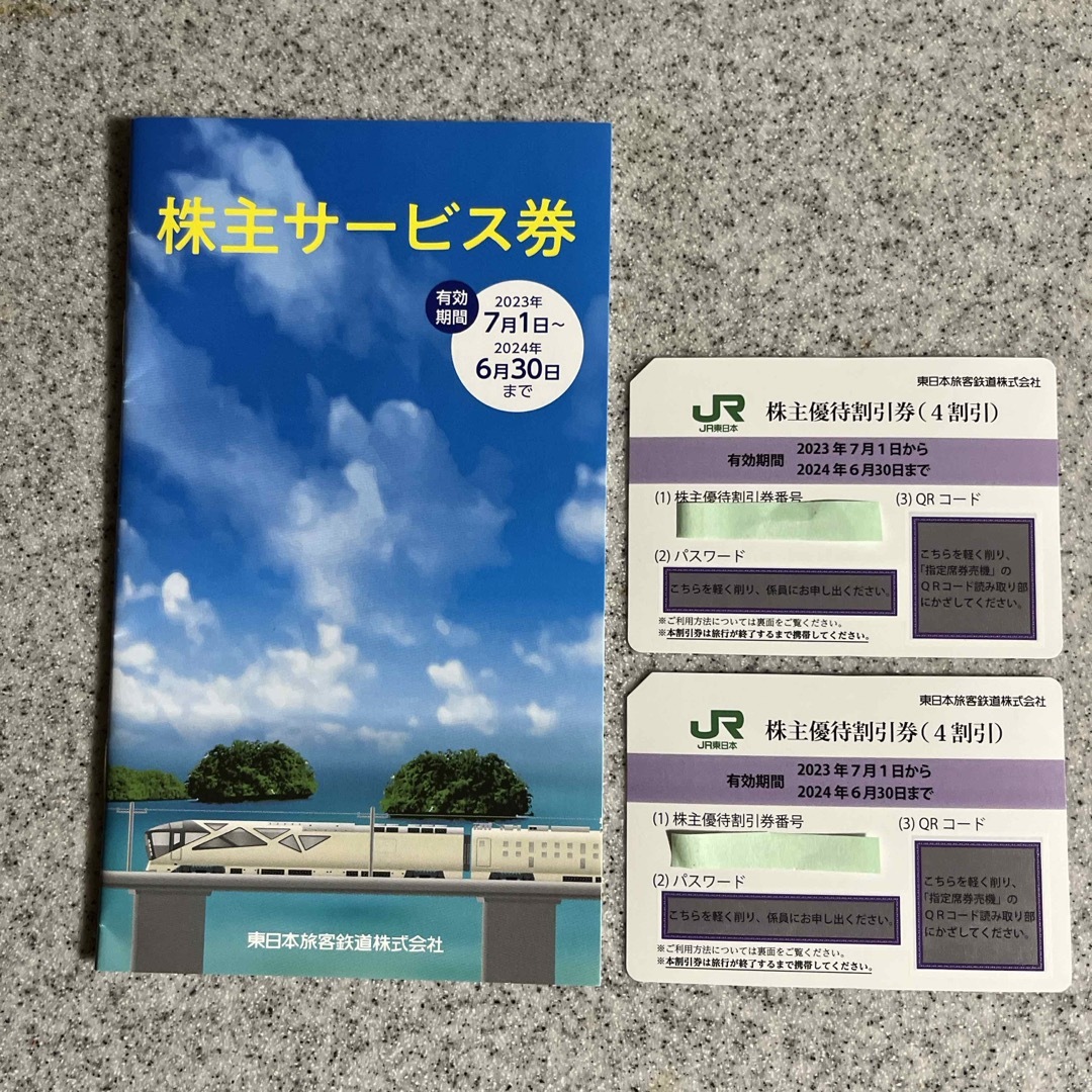 JR東日本　株主優待割引券(4割引)  2枚 チケットの優待券/割引券(その他)の商品写真