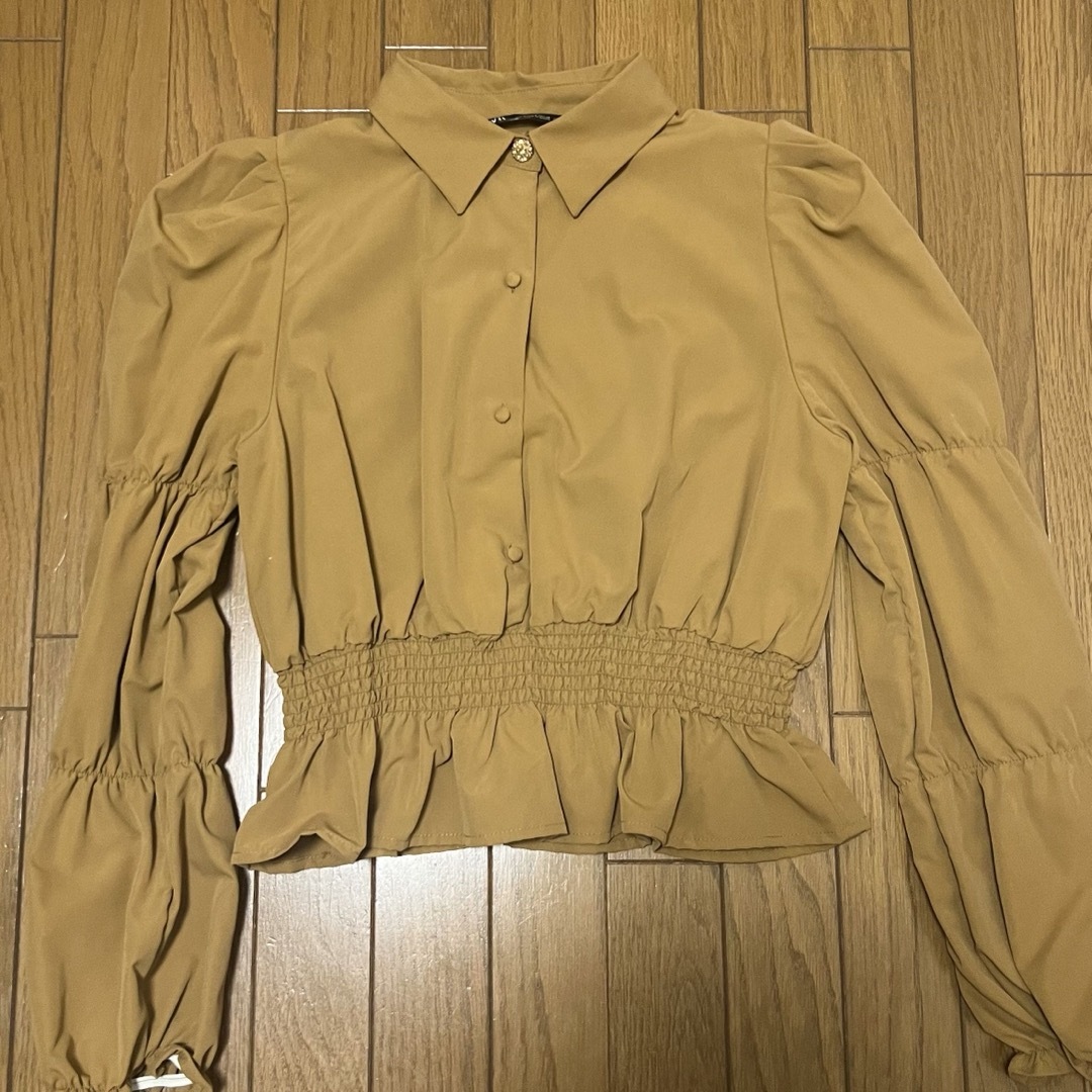 ZARA(ザラ)のZARA ポプリン トップス ストレッチディティール レディースのトップス(シャツ/ブラウス(長袖/七分))の商品写真