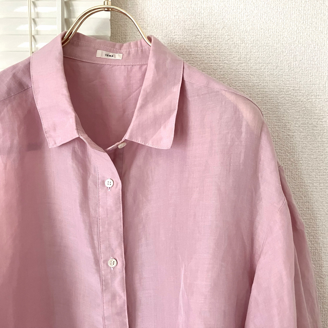 IENA(イエナ)のIENA ラミーリヨセルボリュームスリーブシャツ ピンク レディースのトップス(シャツ/ブラウス(長袖/七分))の商品写真