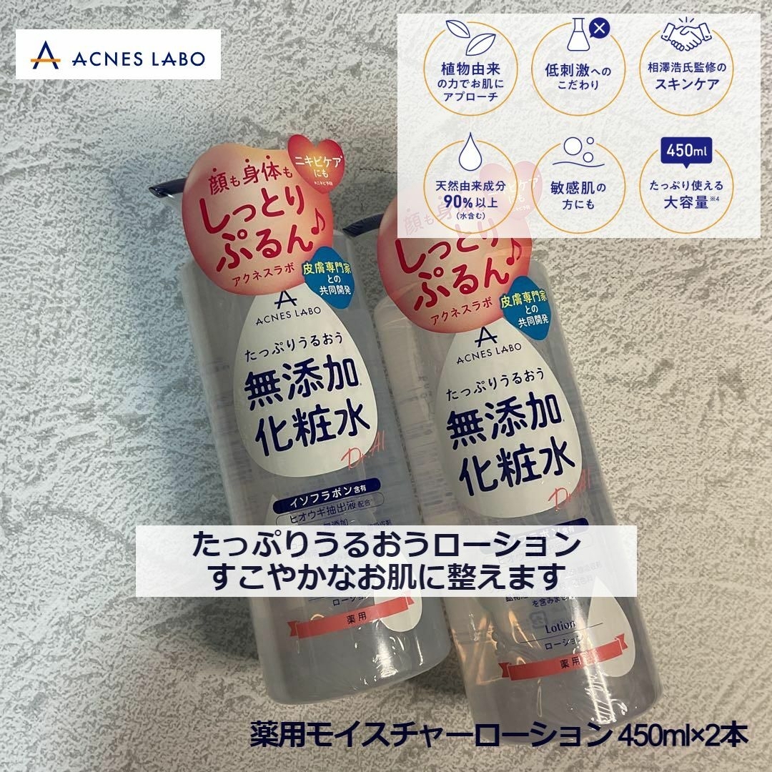 Acnes Labo(アクネスラボ)のアクネスラボ モイスチャーローション 450ml×2本 薬用ニキビケアローション コスメ/美容のスキンケア/基礎化粧品(化粧水/ローション)の商品写真