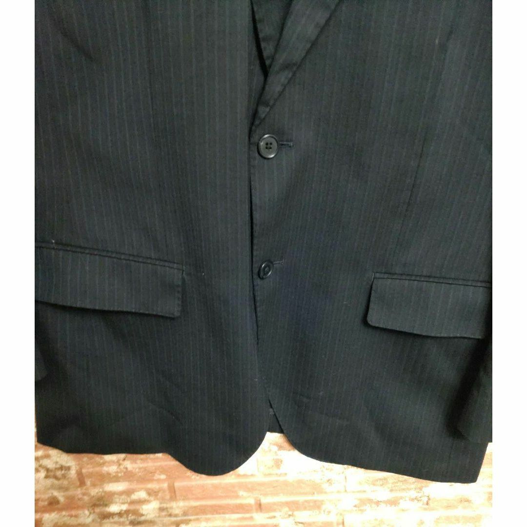 Marie Claire(マリクレール)のマリクレール オム ストライプ柄 スーツジャケット ネイビー BB5 メンズのスーツ(スーツジャケット)の商品写真