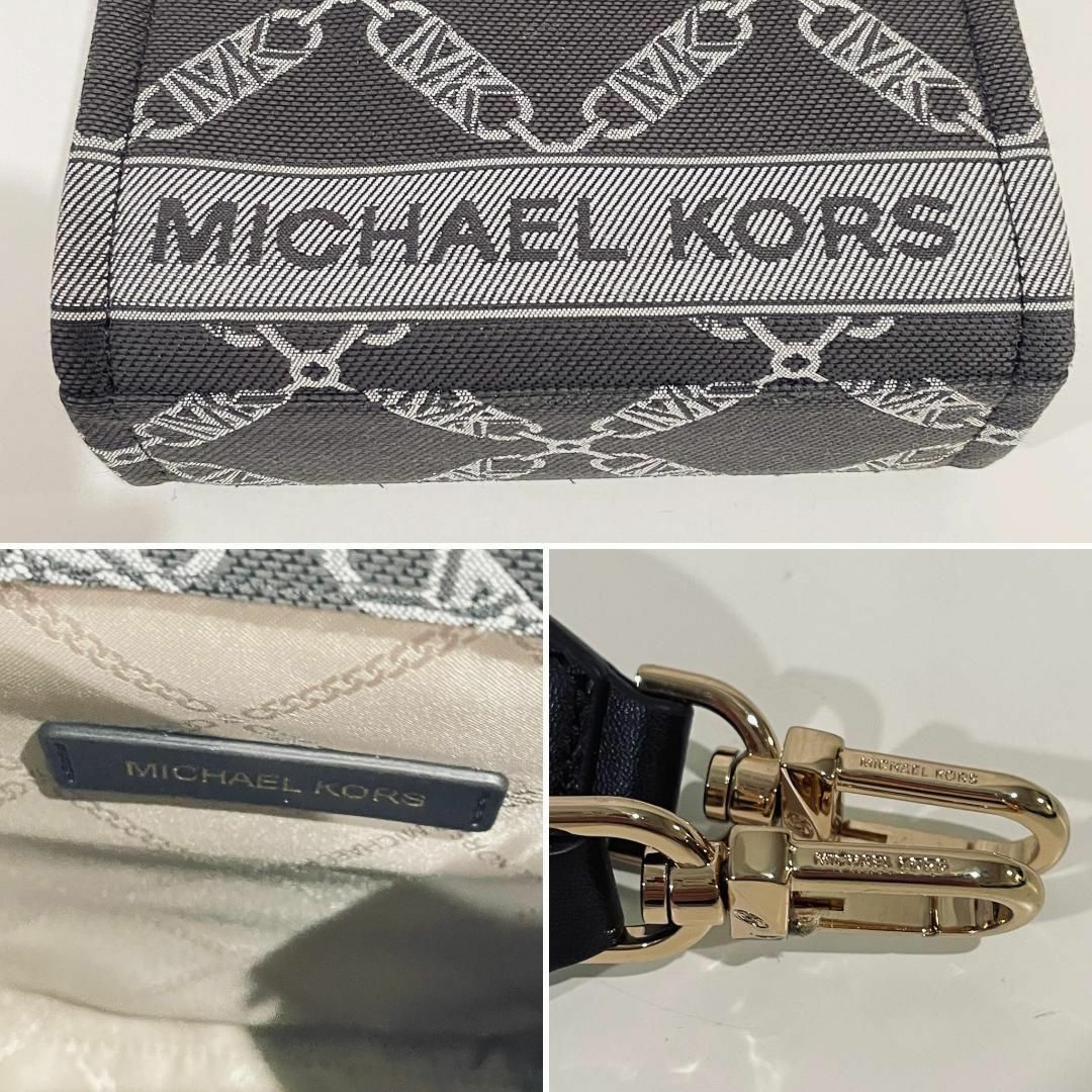 Michael Kors(マイケルコース)のマイケルコース GIGI ロゴ ジャカード 2way ミニ ショルダーバッグ レディースのバッグ(ショルダーバッグ)の商品写真