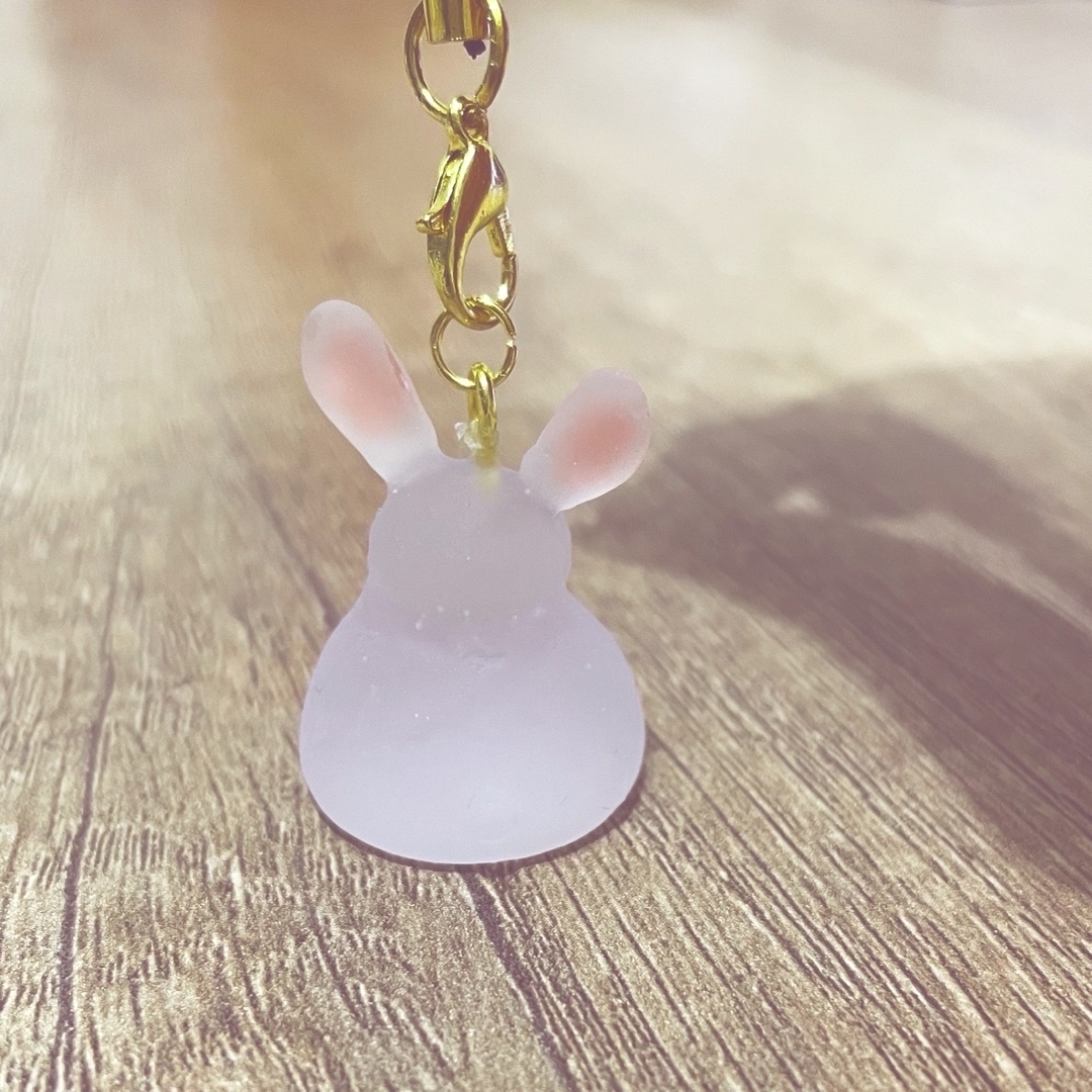 うさぎ🐰ストラップ ハンドメイドのアクセサリー(キーホルダー/ストラップ)の商品写真