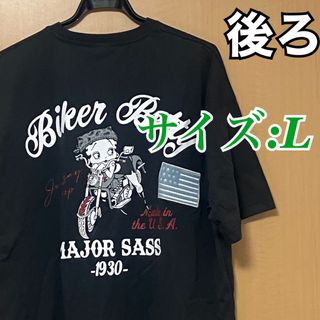 【新品】 ベティちゃん　ベティーブープ　L 半袖　tシャツ 黒　バイク　デニム