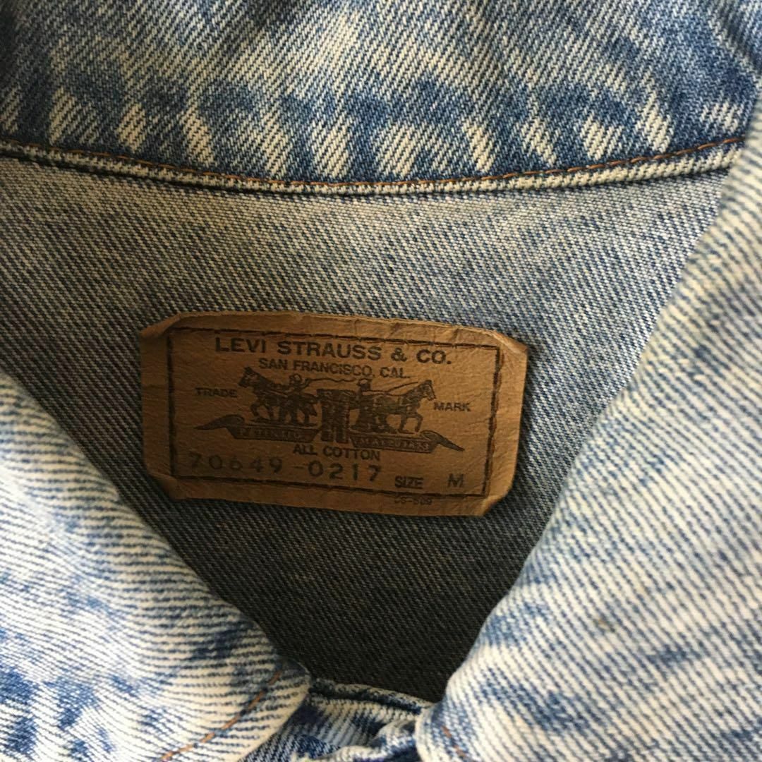 Levi's(リーバイス)のH2 リーバイス　70649 デニムジャケット　ケミカル　ヴィンテージ　Mメンズ メンズのジャケット/アウター(Gジャン/デニムジャケット)の商品写真