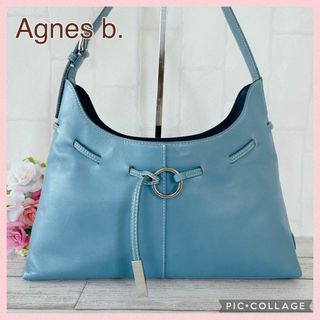 アニエスベー Agnes b. ハンドバッグ  ワンショルダー レザー ブルー