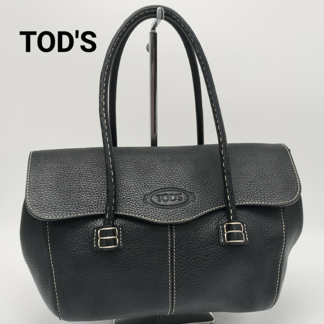 TOD'S(トッズ)の極美品✨トッズ　トートバッグ　レザー　ブラック　黒 レディースのバッグ(トートバッグ)の商品写真