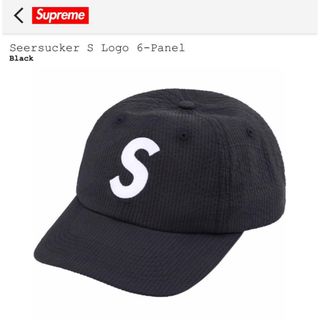 Supreme - Supreme Seersucker S Logo 6-Panel Black