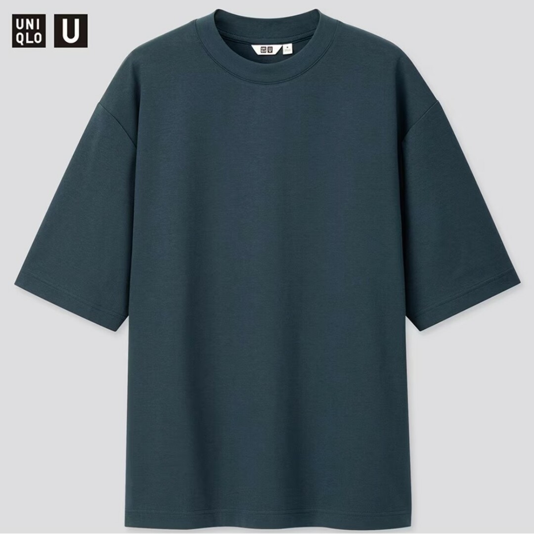 UNIQLO(ユニクロ)の新品  ユニクロU エアリズムコットンオーバーサイズT ブルー 3XL メンズのトップス(Tシャツ/カットソー(半袖/袖なし))の商品写真