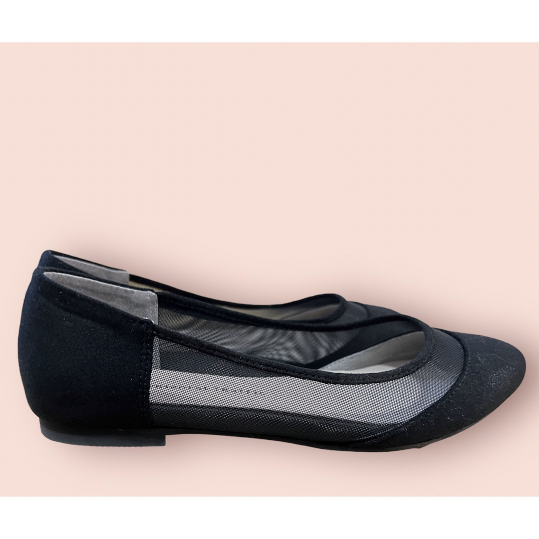 ORiental TRaffic(オリエンタルトラフィック)のオリエンタルトラフィック　パンプス　黒　ローヒール　シースルー　フラットシューズ レディースの靴/シューズ(ハイヒール/パンプス)の商品写真