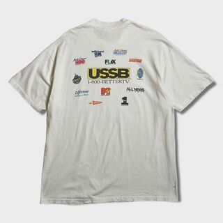 ヘインズ(Hanes)のUSSB　企業Tシャツ　ヘインズ　オールド　90s　背面プリント　TV　USA製(その他)