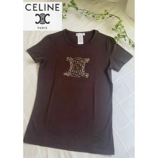 セリーヌ(celine)のサラッと生地【CELINEセリーヌ】カットソー Tシャツ トリオンフ　M(Tシャツ(半袖/袖なし))