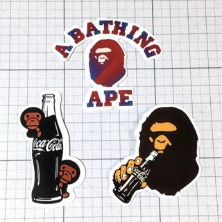 アベイシングエイプ(A BATHING APE)の16 A BATHING APE エイプ ステッカー3枚セット(その他)