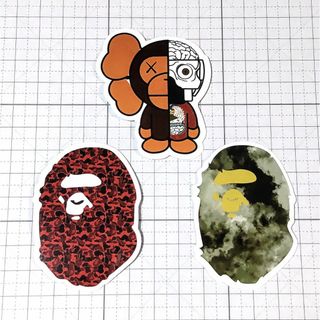 アベイシングエイプ(A BATHING APE)の17 A BATHING APE エイプ ステッカー3枚セット(その他)