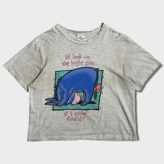 ディズニー(Disney)のディズニー　90s　オールド　半袖Tシャツ　プリント　イーヨー　ボロ　短丈(その他)