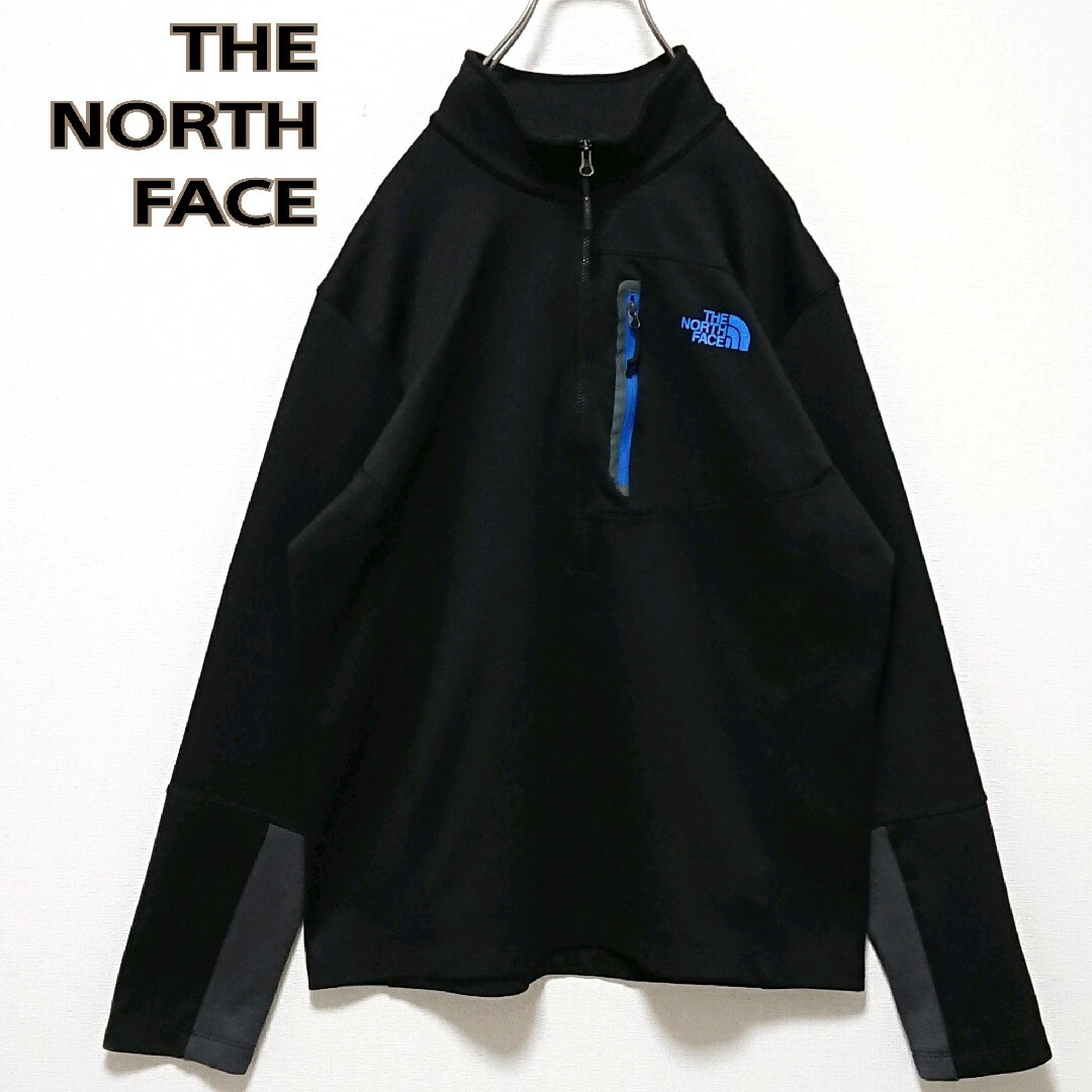 THE NORTH FACE(ザノースフェイス)の定番モデル ノースフェイス フロント ロゴ ハーフジップ スウェット メンズのトップス(スウェット)の商品写真