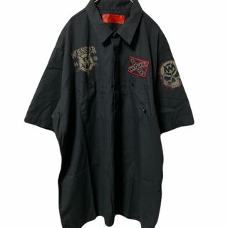 Dickies - 90s 古着 Dickies ワークシャツ 2XL 両面プリント ゆるだぼ