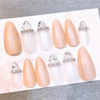 ネイルチップ フレンチ コスメ/美容のネイル(つけ爪/ネイルチップ)の商品写真