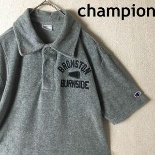 チャンピオン(Champion)のF2 チャンピオン　パイル素材ポロシャツ　半袖　刺繍ロゴ　Sメンズ(ポロシャツ)