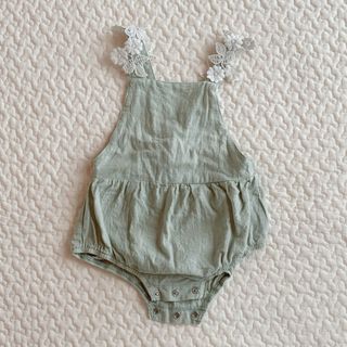 シーイン(SHEIN)のSHEIN サイズ74〜80 肩レース バックリボン サロペット 綿100(その他)