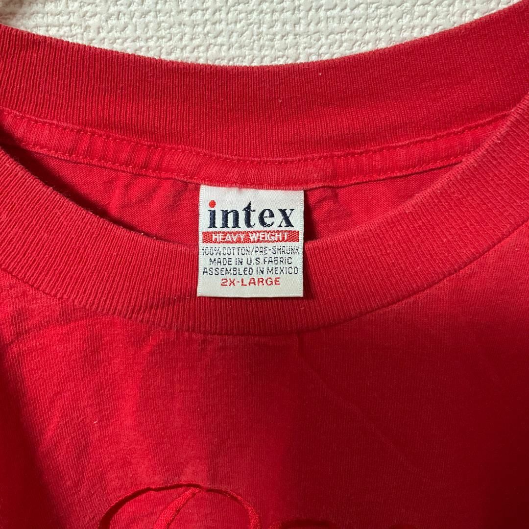 90s 古着 intex Tシャツ 2XL カレッジ 刺繍 トップス メンズのトップス(Tシャツ/カットソー(半袖/袖なし))の商品写真